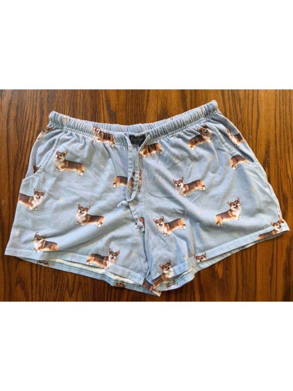 Comfies Women's Pajama Shorts With Pockets CORGI Print Size Medium M